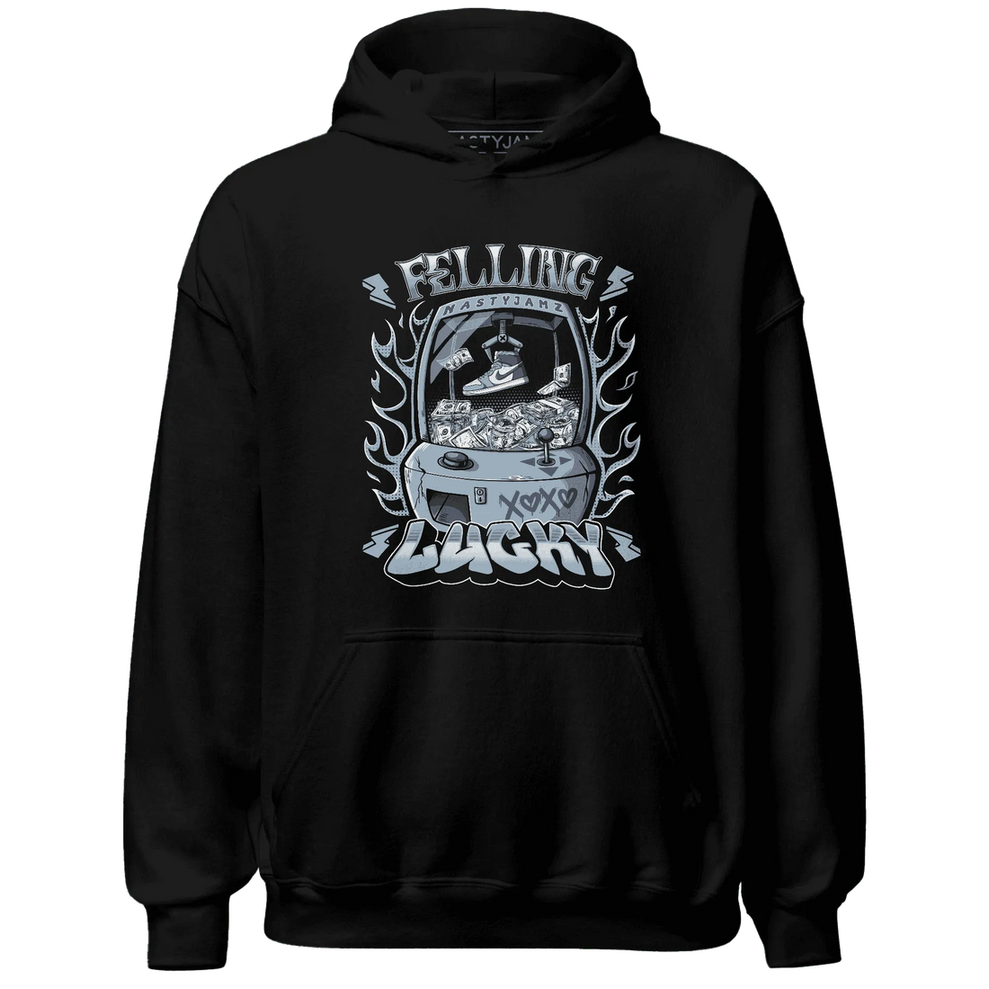 Mid-Diffused-Blue-Grey-1s-Hoodie-Match-Feeling-Lucky