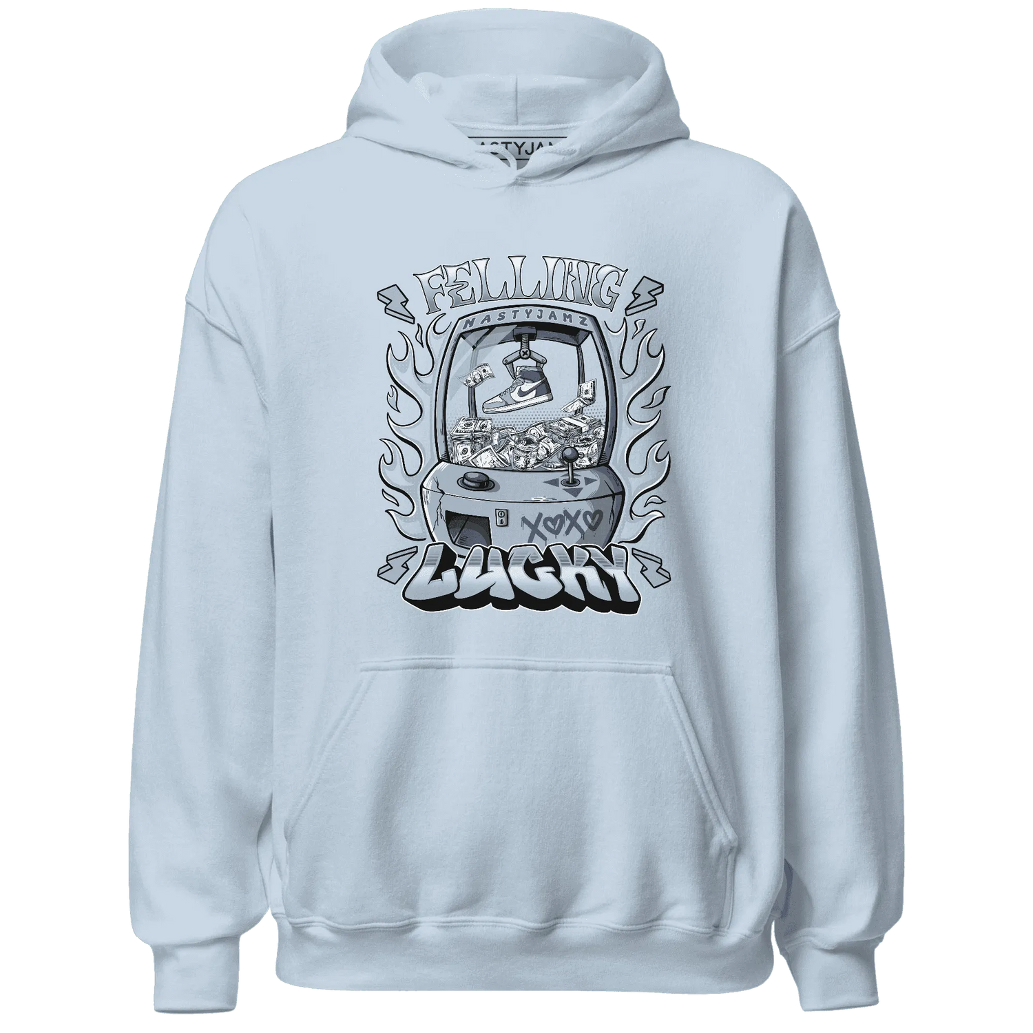 Mid-Diffused-Blue-Grey-1s-Hoodie-Match-Feeling-Lucky