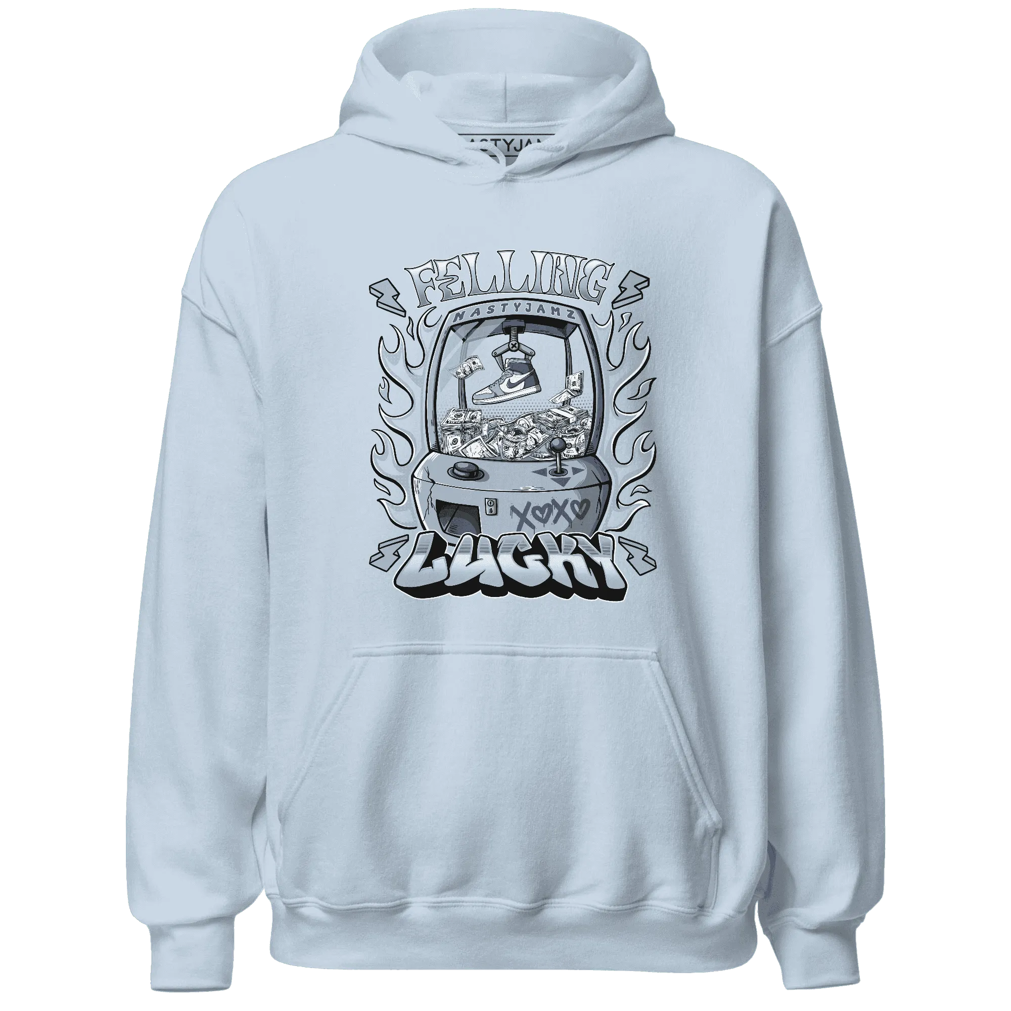 Mid-Diffused-Blue-Grey-1s-Hoodie-Match-Feeling-Lucky