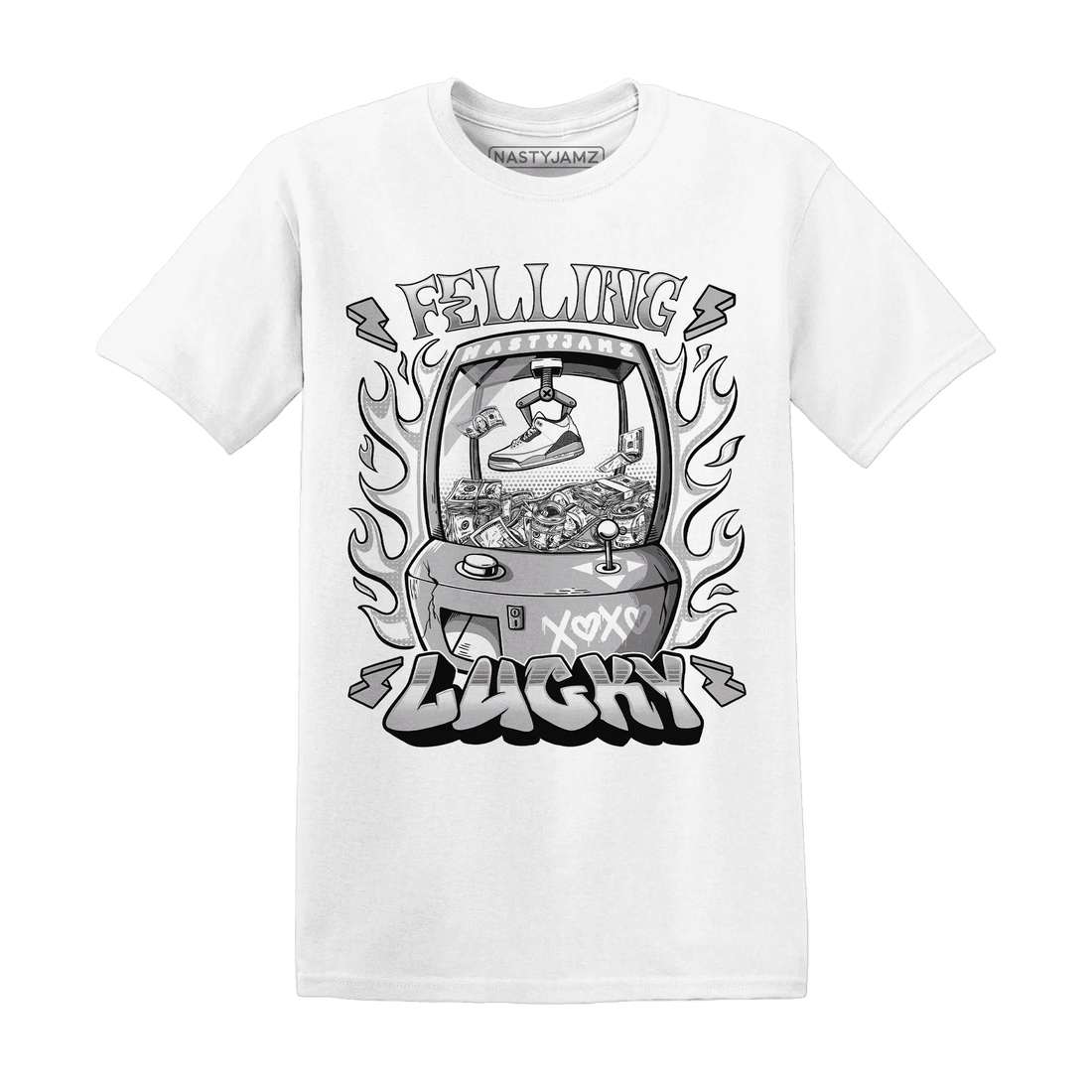 Cement-Grey-3s-T-Shirt-Match-Feeling-Lucky