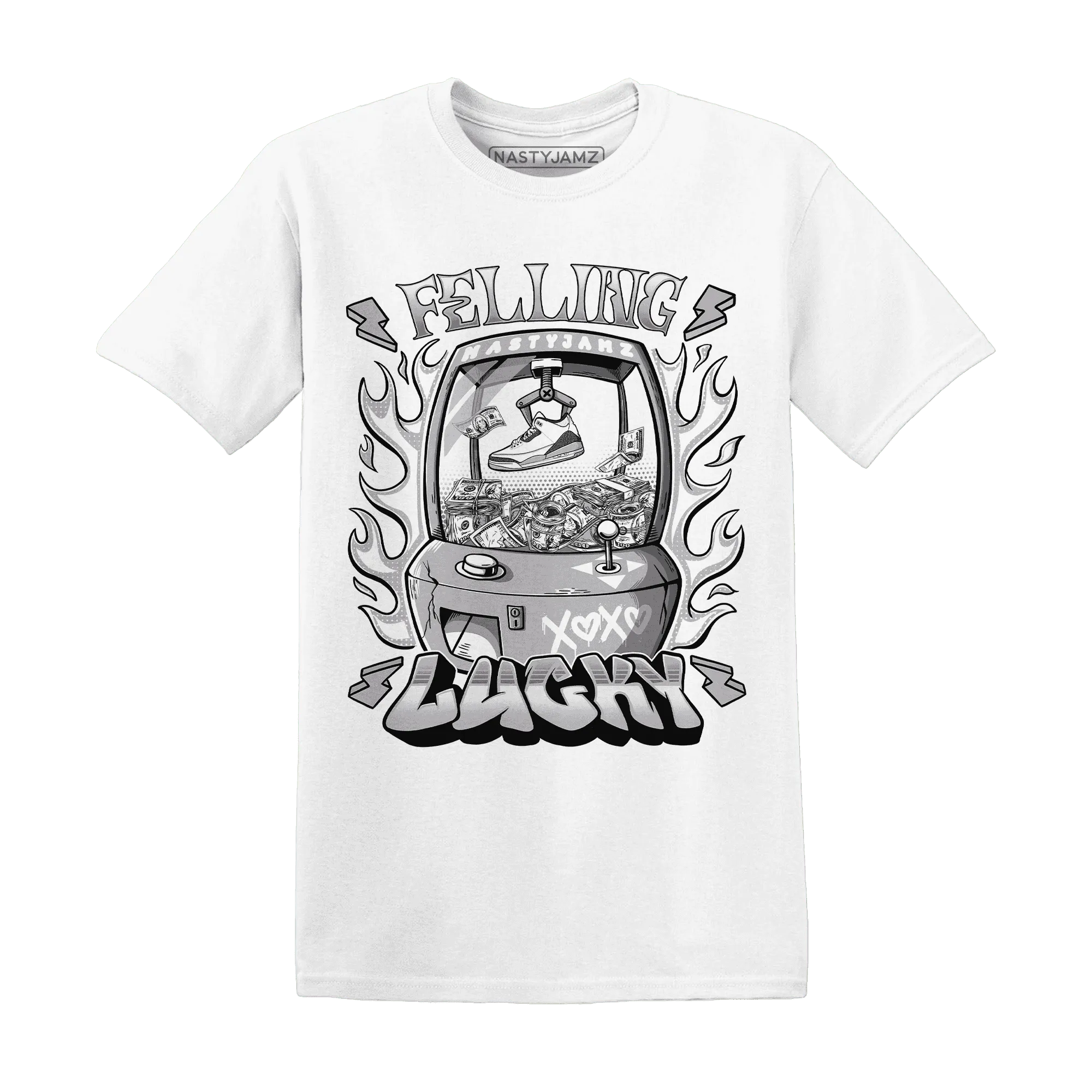 Cement-Grey-3s-T-Shirt-Match-Feeling-Lucky