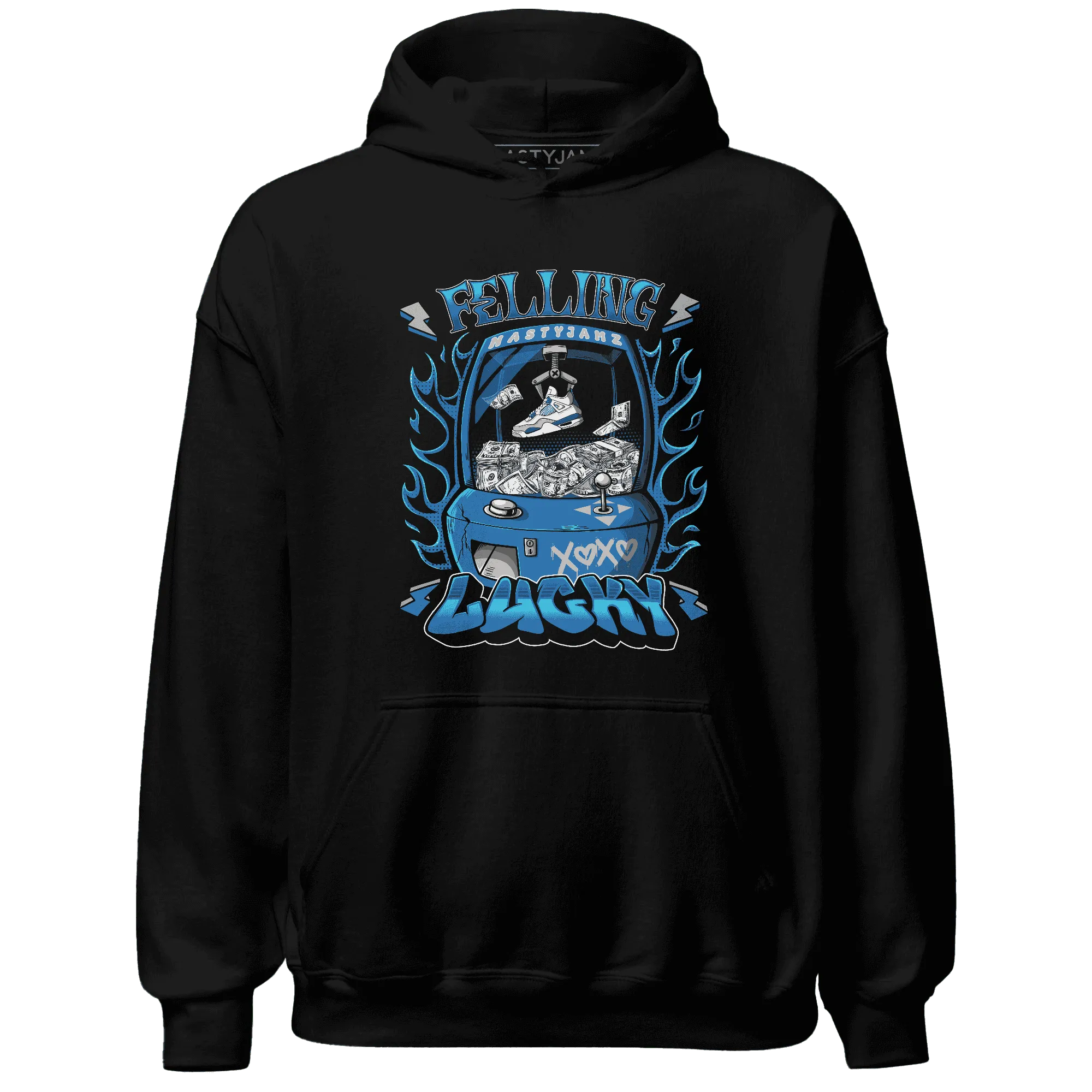 Industrial-Blue-4s-Hoodie-Match-Feeling-Lucky