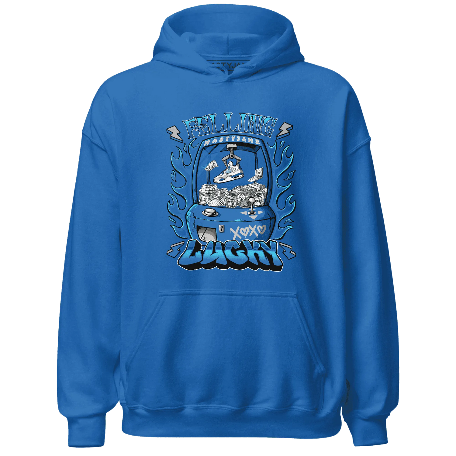 Industrial-Blue-4s-Hoodie-Match-Feeling-Lucky