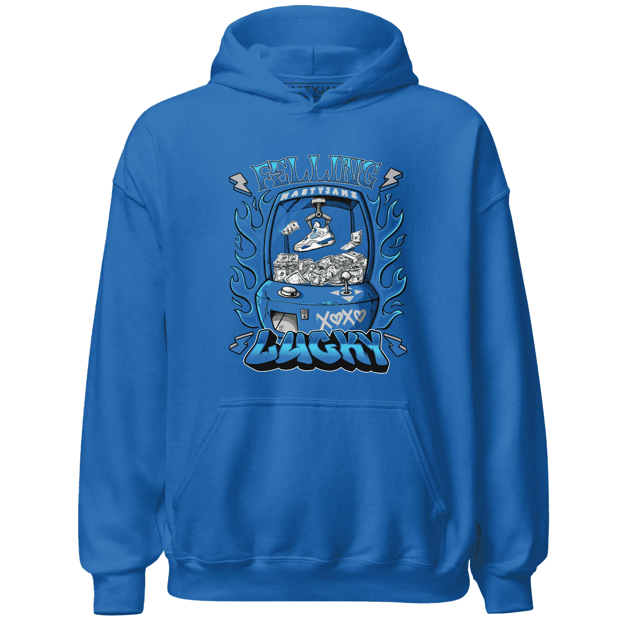 Industrial-Blue-4s-Hoodie-Match-Feeling-Lucky