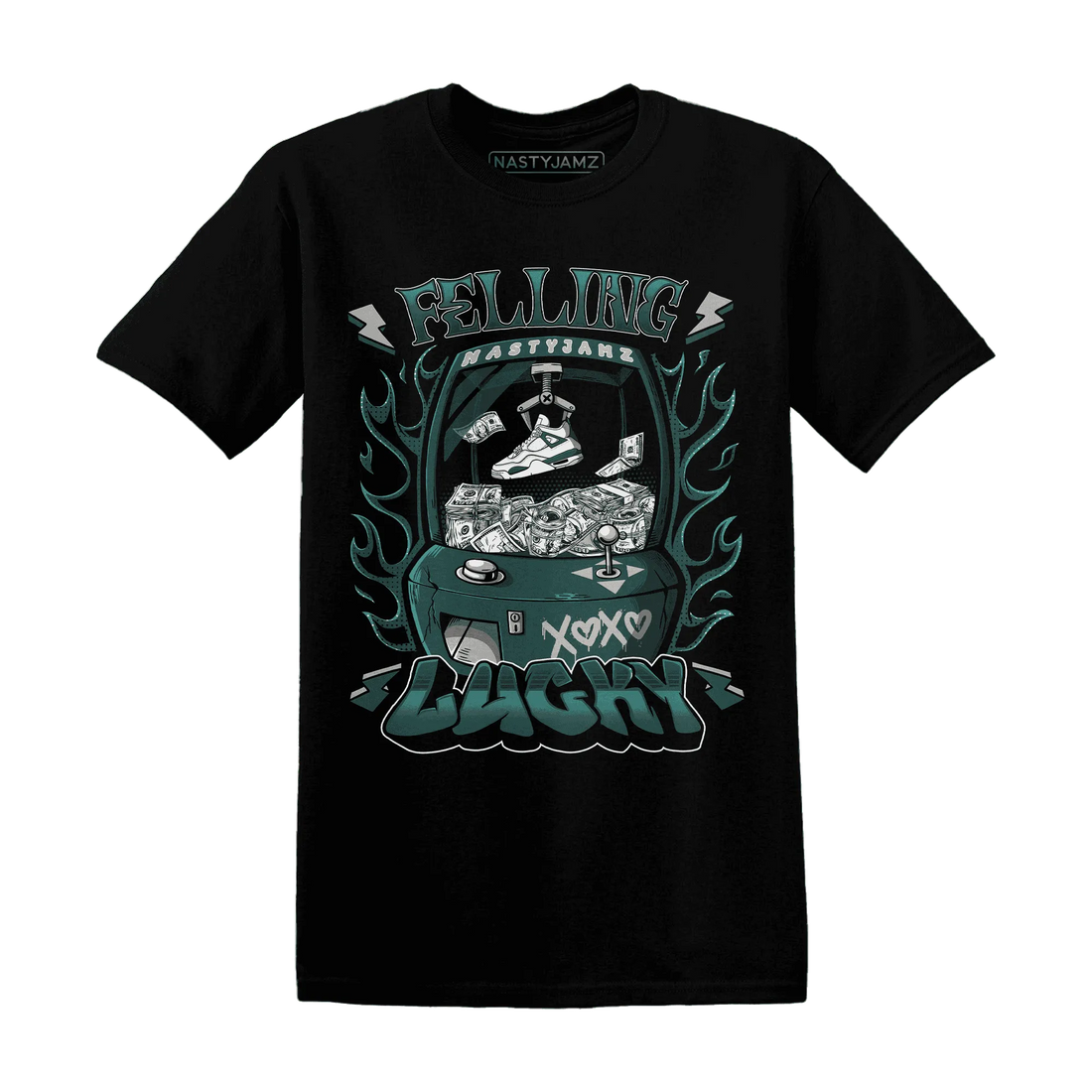 Oxidized-Green-4s-T-Shirt-Match-Feeling-Lucky