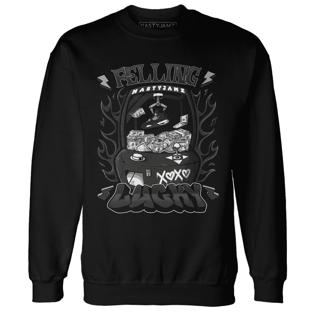 White-Thunder-4s-Sweatshirt-Match-Feeling-Lucky