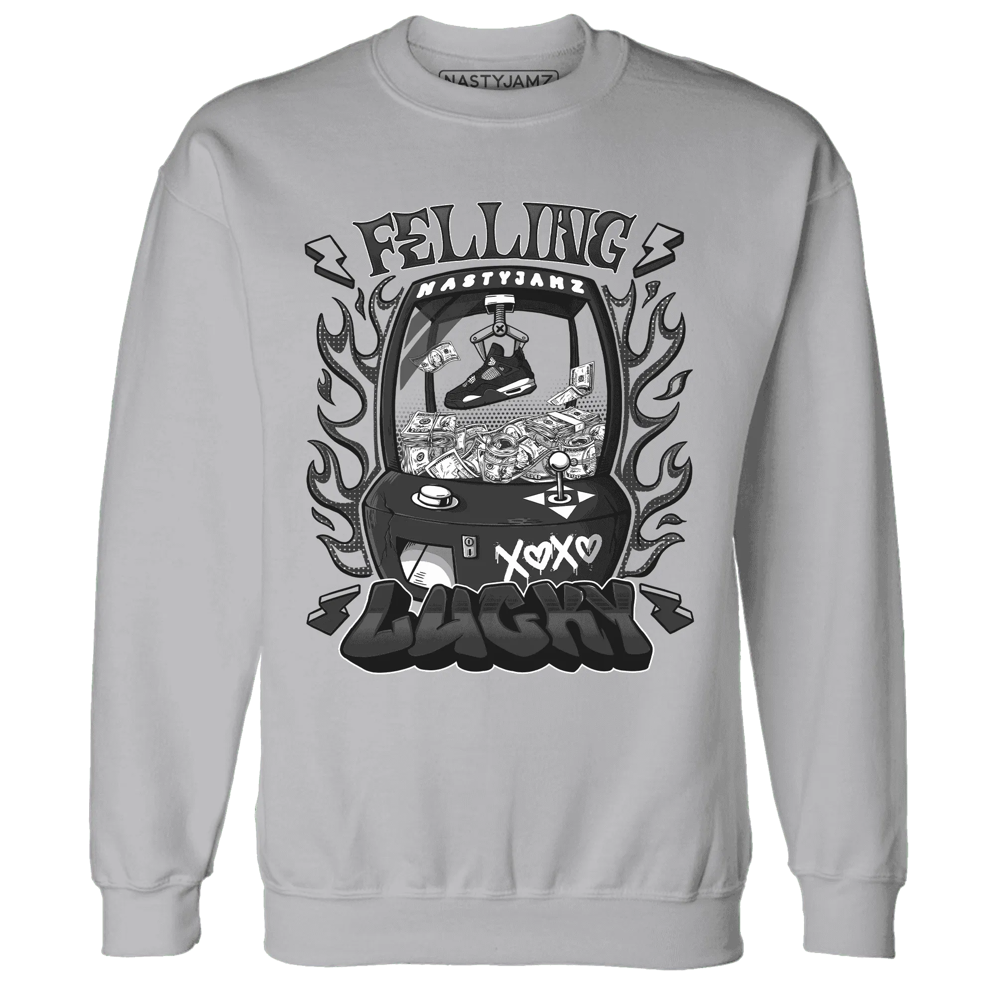White-Thunder-4s-Sweatshirt-Match-Feeling-Lucky