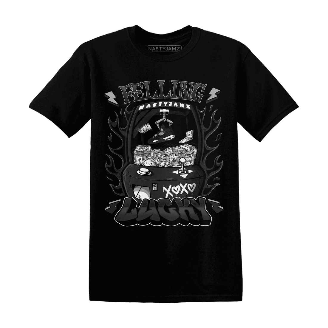 White-Thunder-4s-T-Shirt-Match-Feeling-Lucky