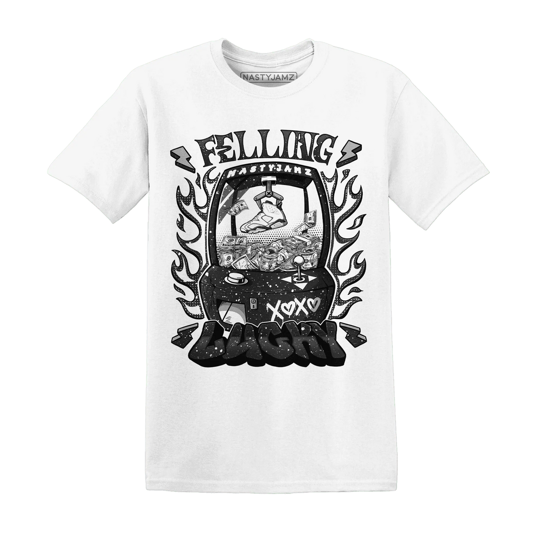 Reverse-Oreo-6s-T-Shirt-Match-Feeling-Lucky