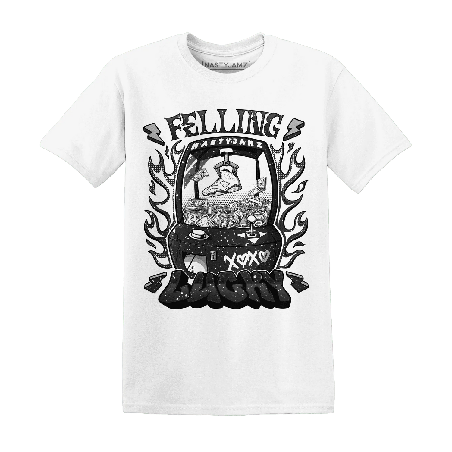 Reverse-Oreo-6s-T-Shirt-Match-Feeling-Lucky