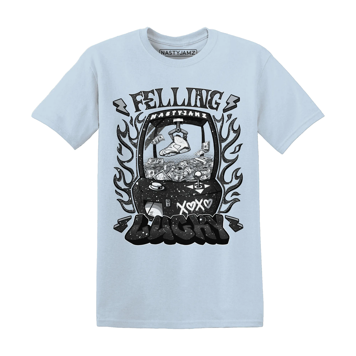 Reverse-Oreo-6s-T-Shirt-Match-Feeling-Lucky