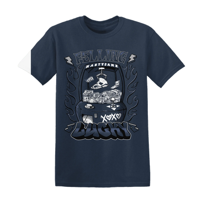 White-Navy-6s-T-Shirt-Match-Feeling-Lucky