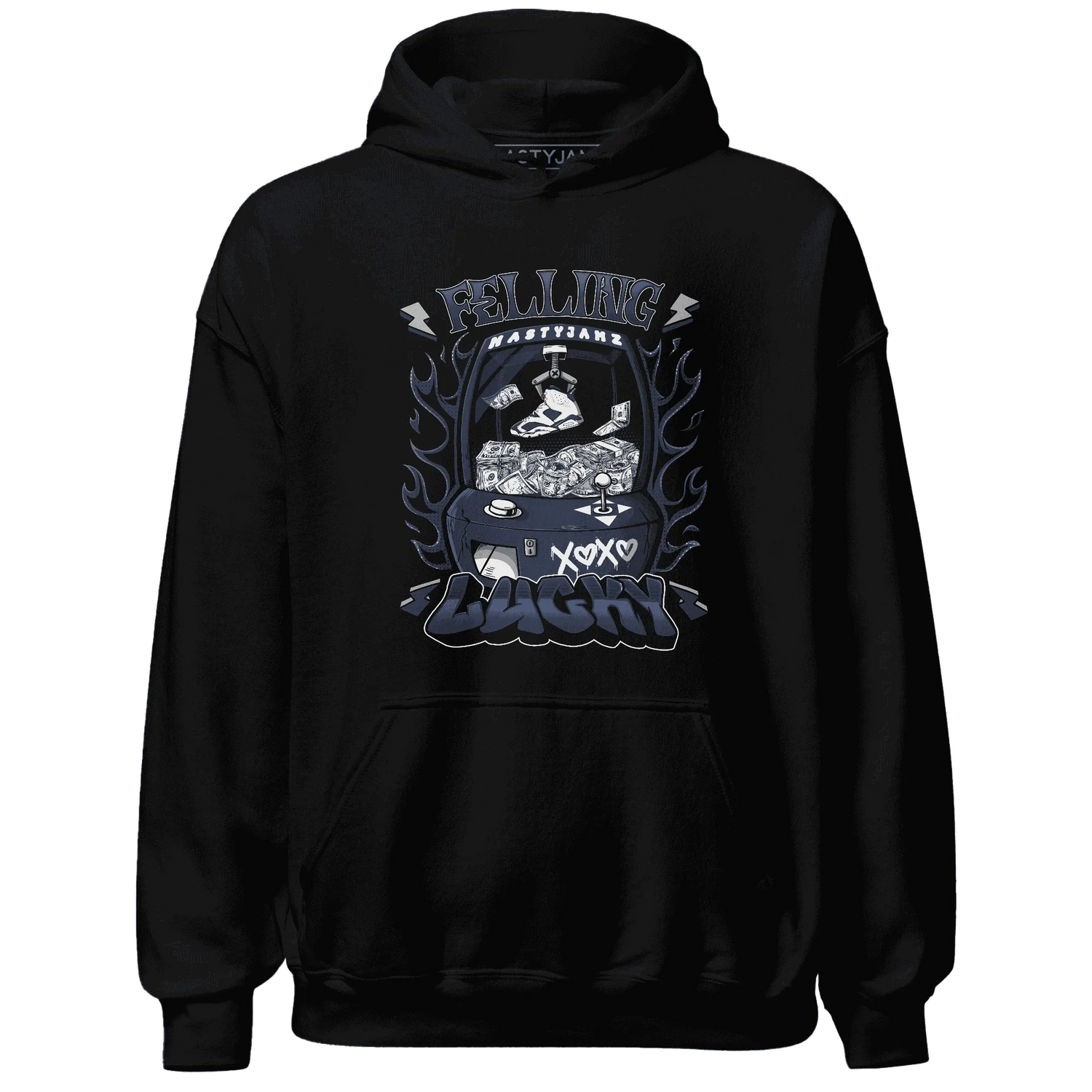 White-Navy-6s-Hoodie-Match-Feeling-Lucky