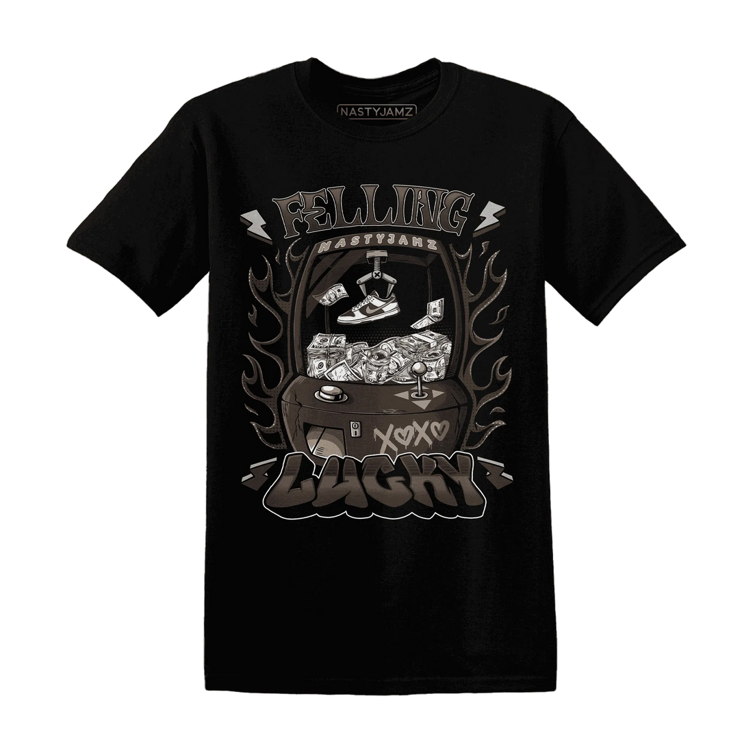 Dunk-Low-Baroque-Brown-T-Shirt-Match-Feeling-Lucky