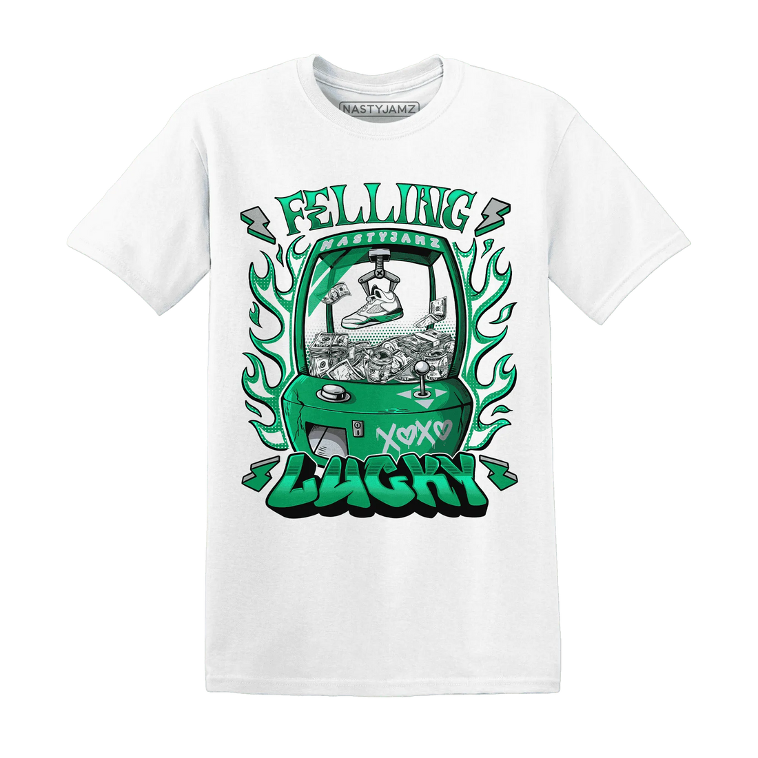Lucky-Green-5s-T-Shirt-Match-Feeling-Lucky
