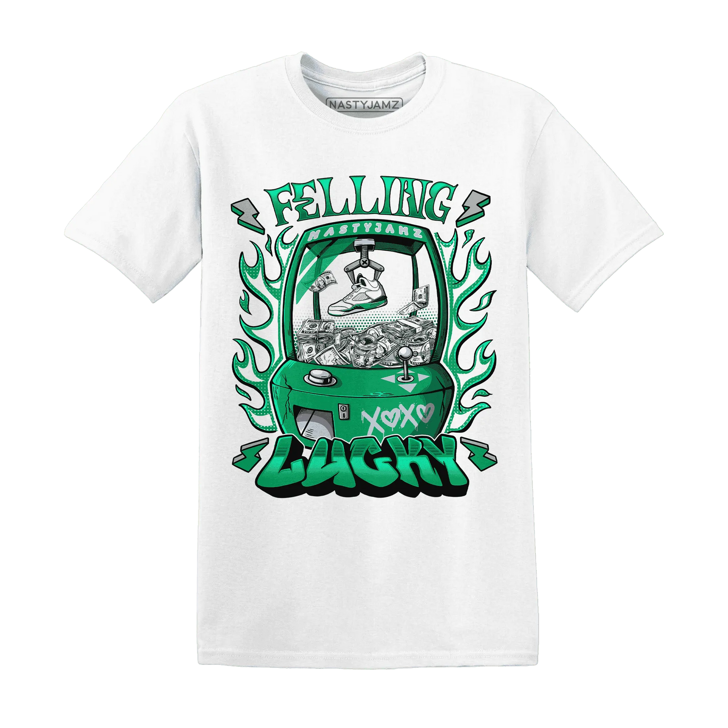 Lucky-Green-5s-T-Shirt-Match-Feeling-Lucky