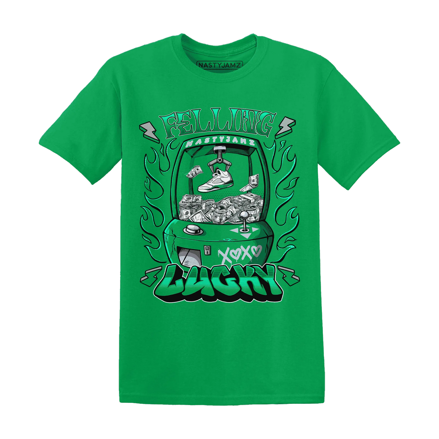 Lucky-Green-5s-T-Shirt-Match-Feeling-Lucky