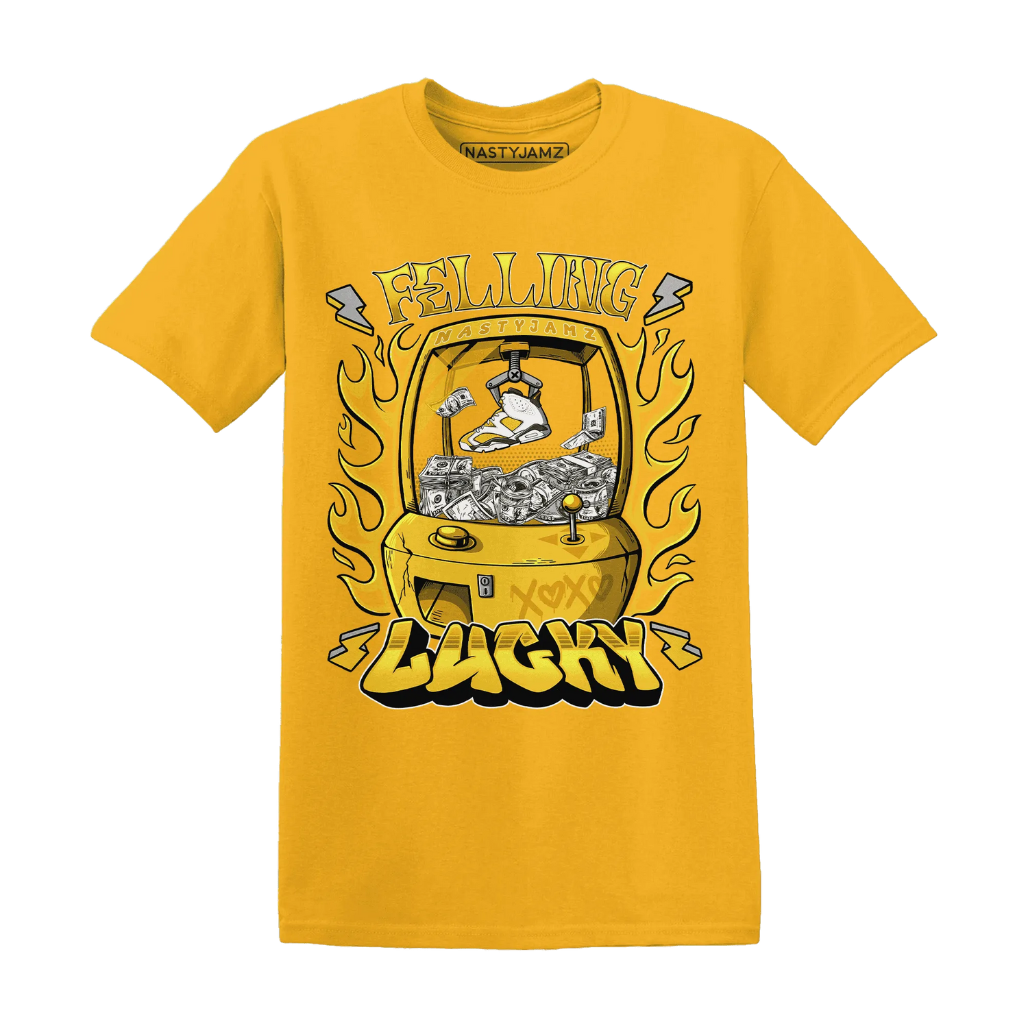 Yellow-Ochre-6s-T-Shirt-Match-Feeling-Lucky