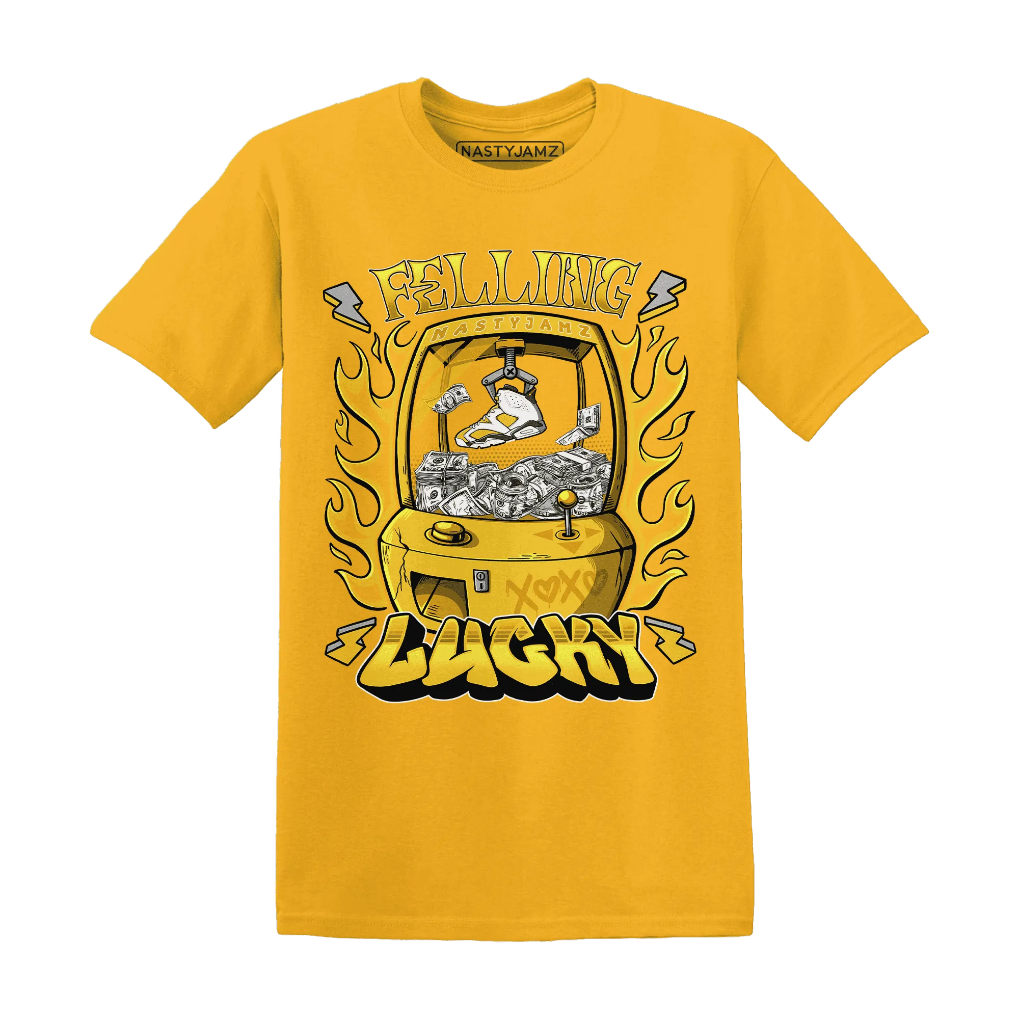 Yellow-Ochre-6s-T-Shirt-Match-Feeling-Lucky