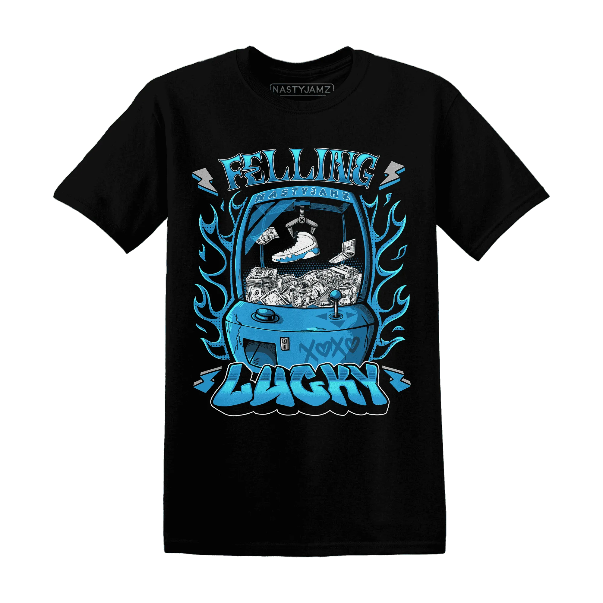 Powder-Blue-9s-T-Shirt-Match-Feeling-Lucky