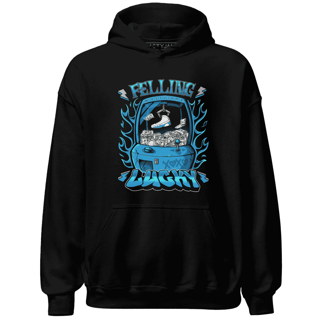 Powder-Blue-9s-Hoodie-Match-Feeling-Lucky