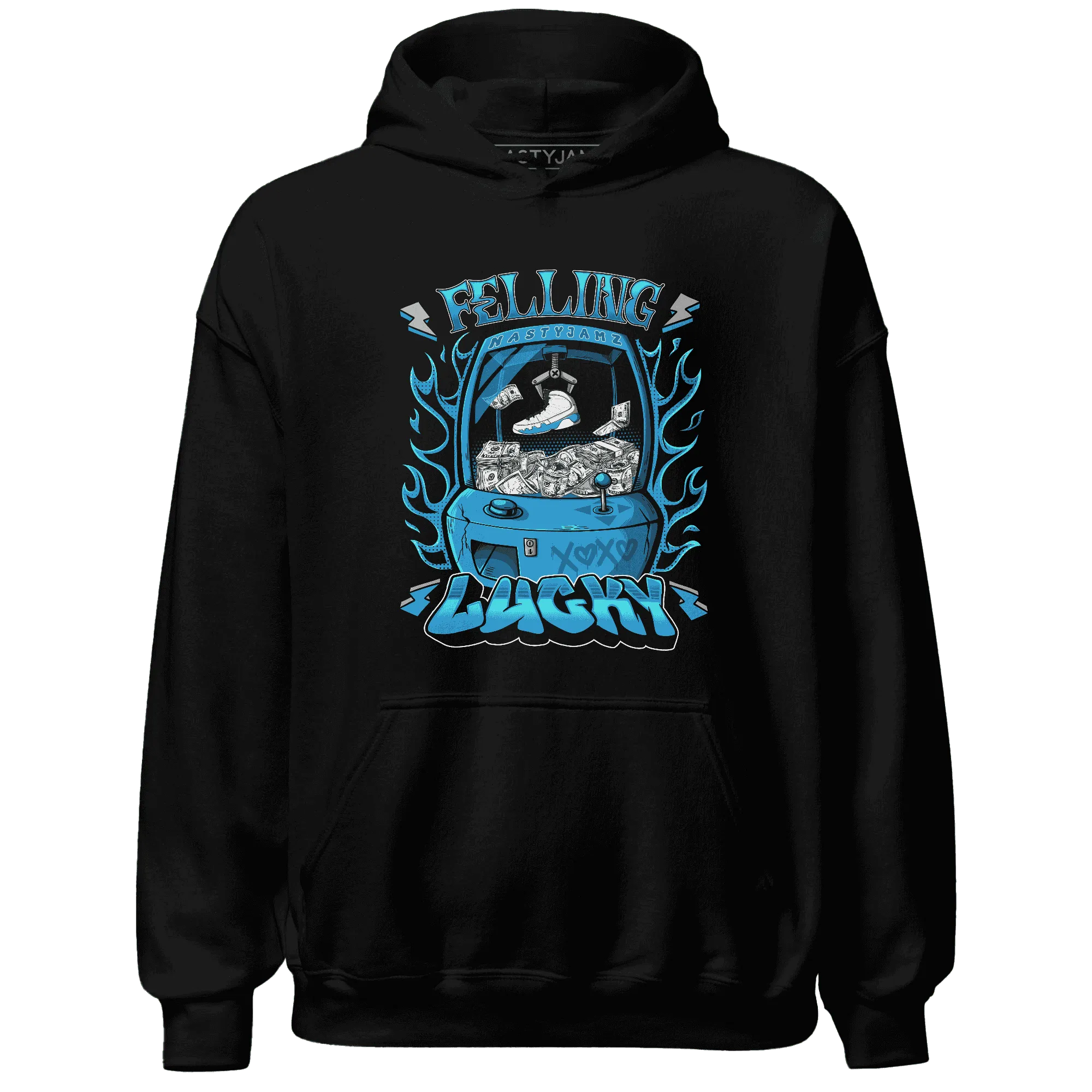 Powder-Blue-9s-Hoodie-Match-Feeling-Lucky