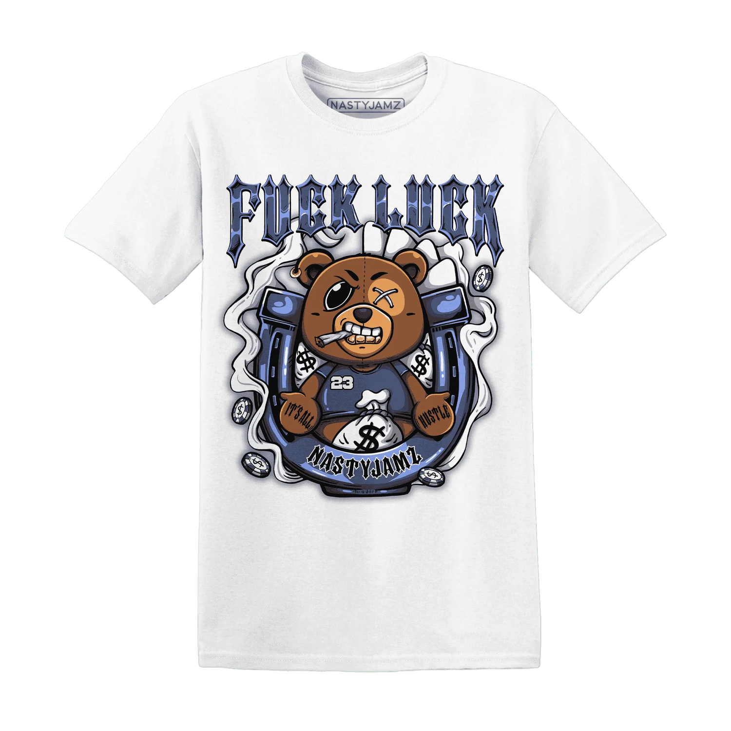 Low-Diffused-Blue-11s-T-Shirt-Match-Fuck-Luck-BER