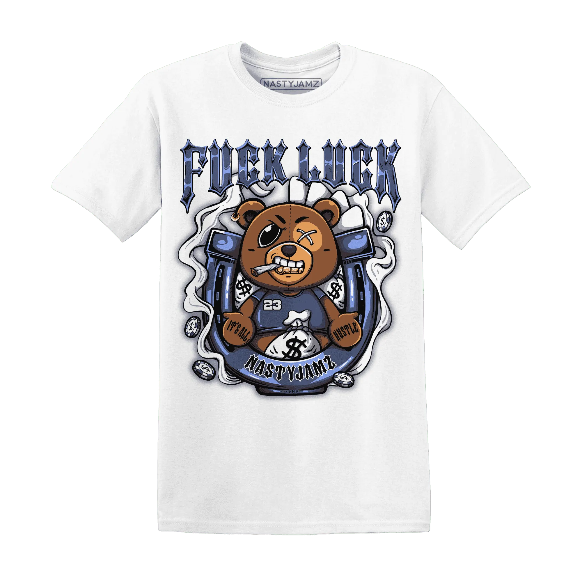 Low-Diffused-Blue-11s-T-Shirt-Match-Fuck-Luck-BER