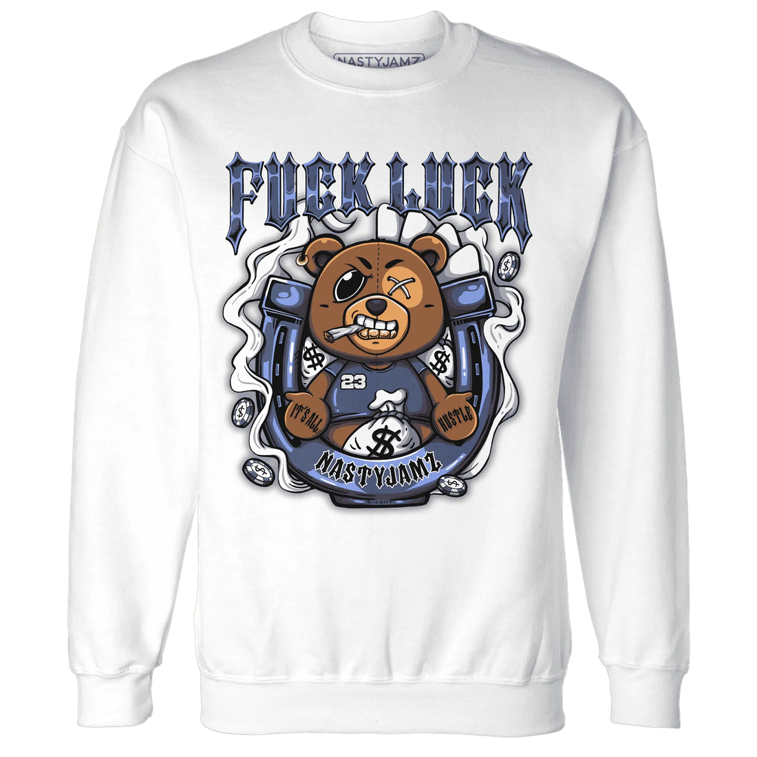 Low-Diffused-Blue-11s-Sweatshirt-Match-Fuck-Luck-BER