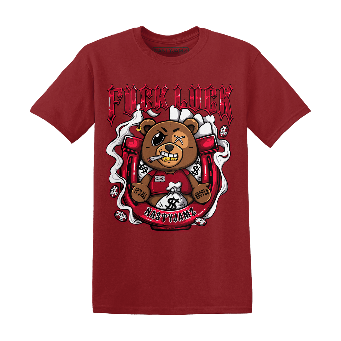 Retro Red Taxi 12s T Shirt Match F Luck BER - NastyJamz