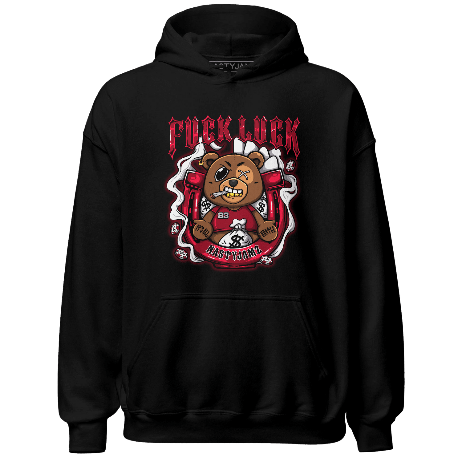 Retro Red Taxi 12s Hoodie Match F Luck BER - NastyJamz