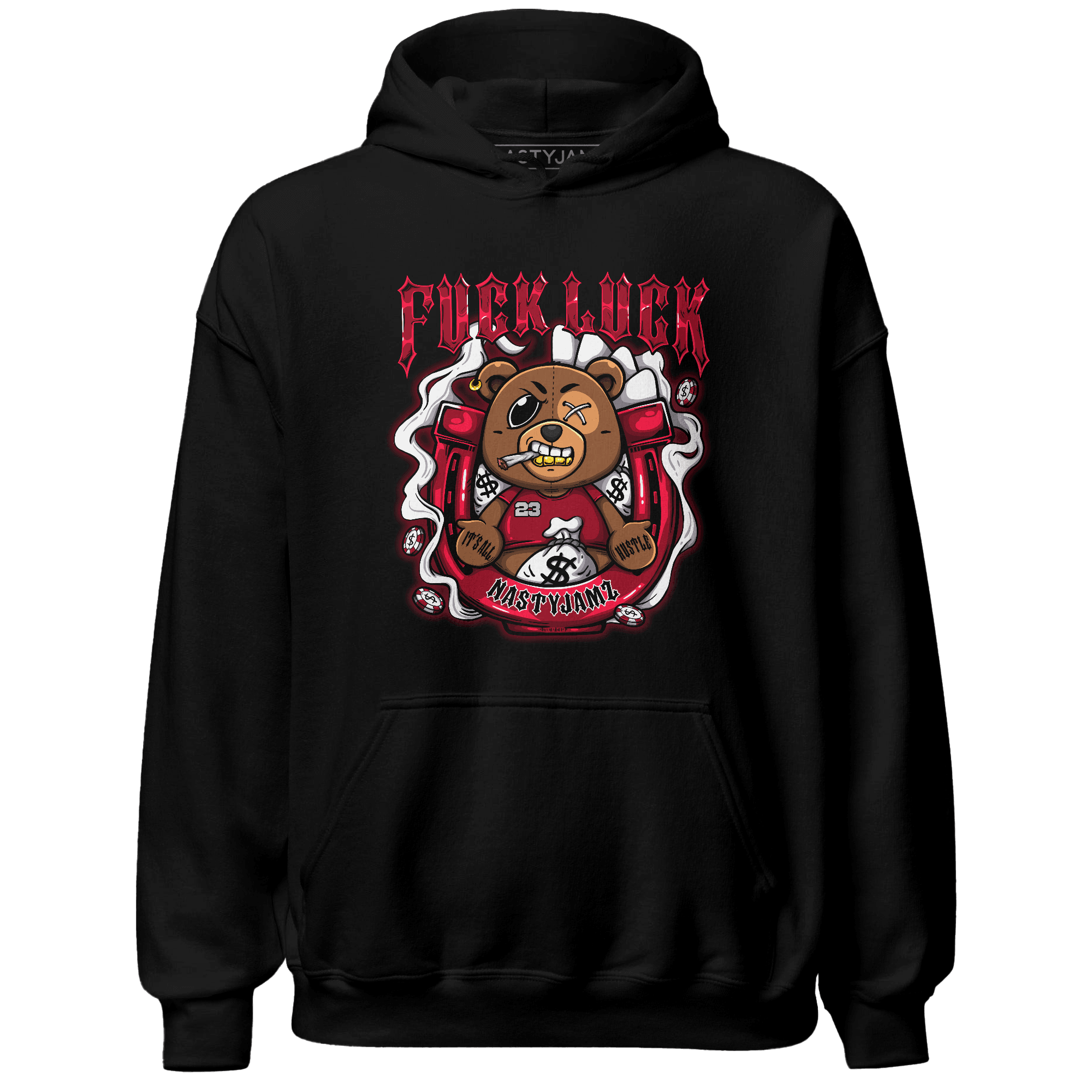 Retro Red Taxi 12s Hoodie Match F Luck BER - NastyJamz