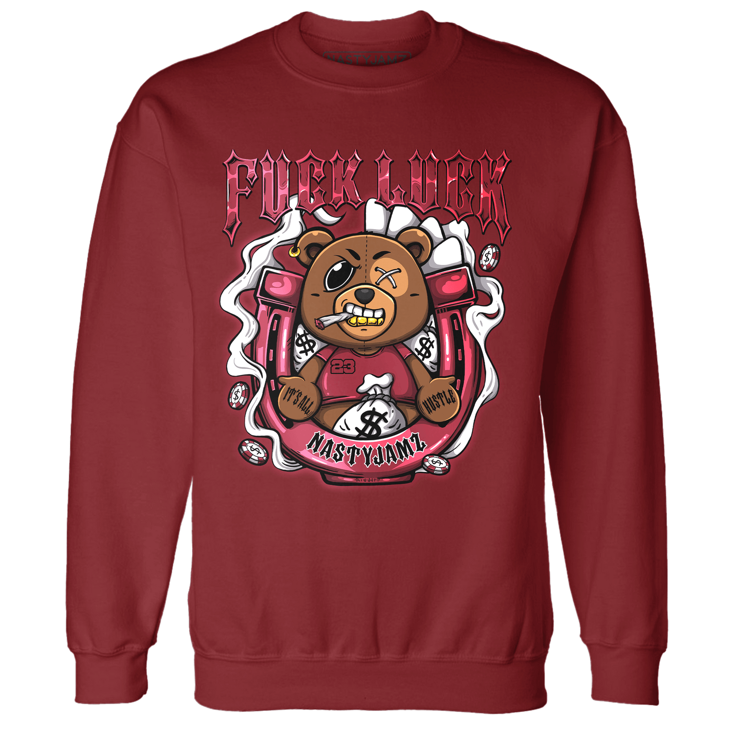 High 85 Metallic Burgundy 1s Sweatshirt Match F Luck BER - NastyJamz