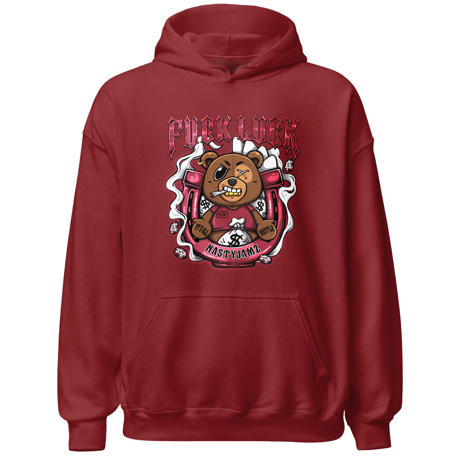 High 85 Metallic Burgundy 1s Hoodie Match F Luck BER - NastyJamz