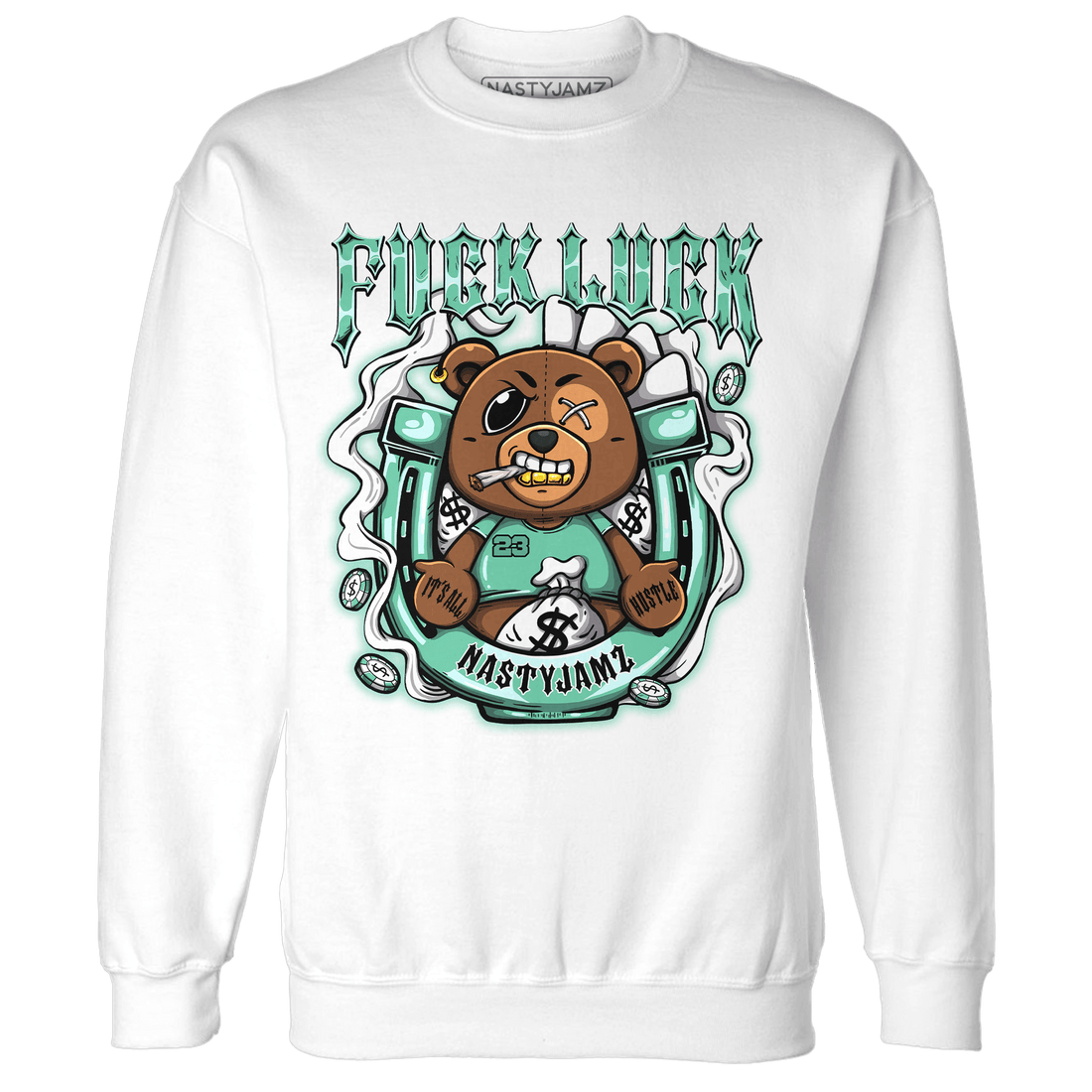 High OG Green Glow 1s Sweatshirt Match F Luck BER - NastyJamz