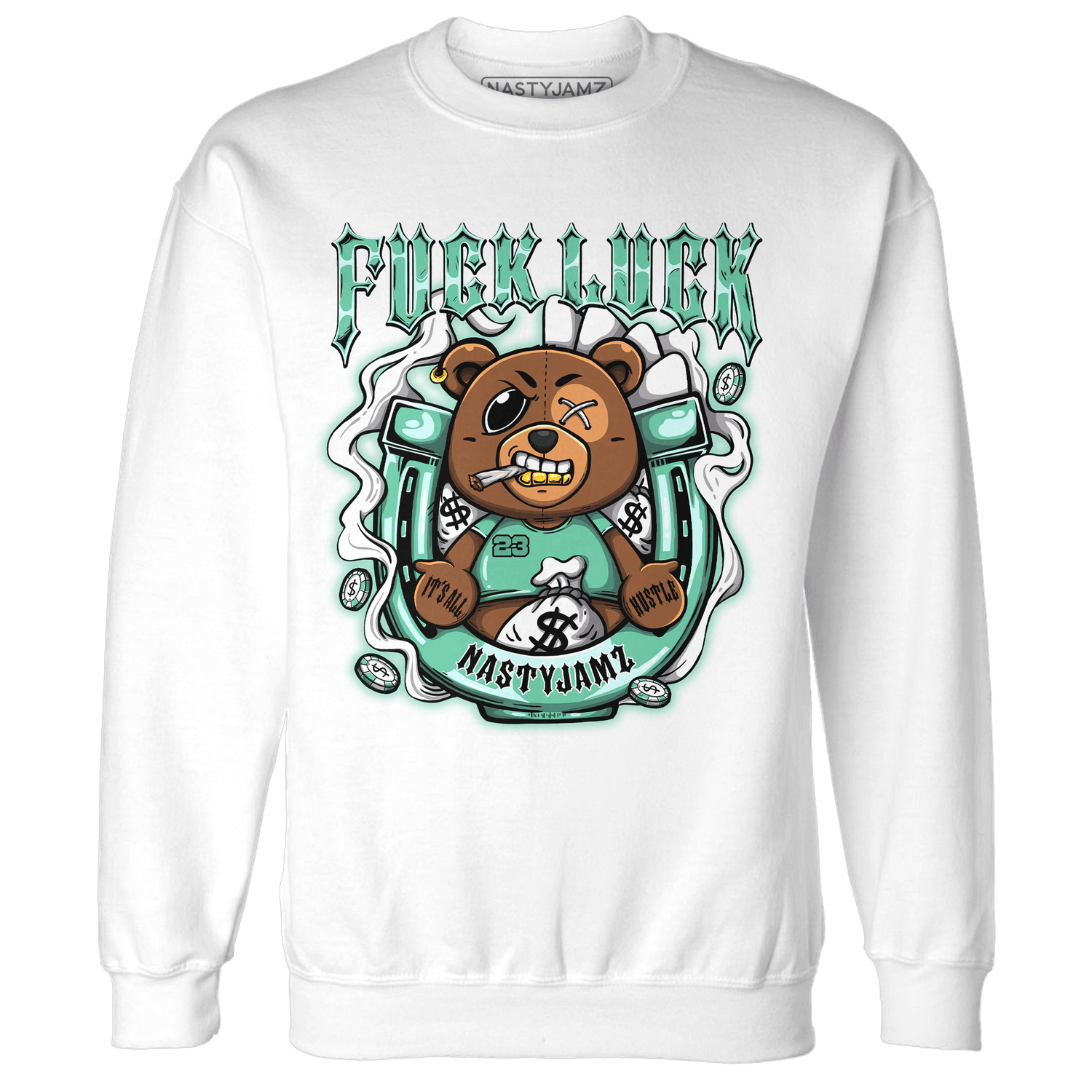 High OG Green Glow 1s Sweatshirt Match F Luck BER - NastyJamz