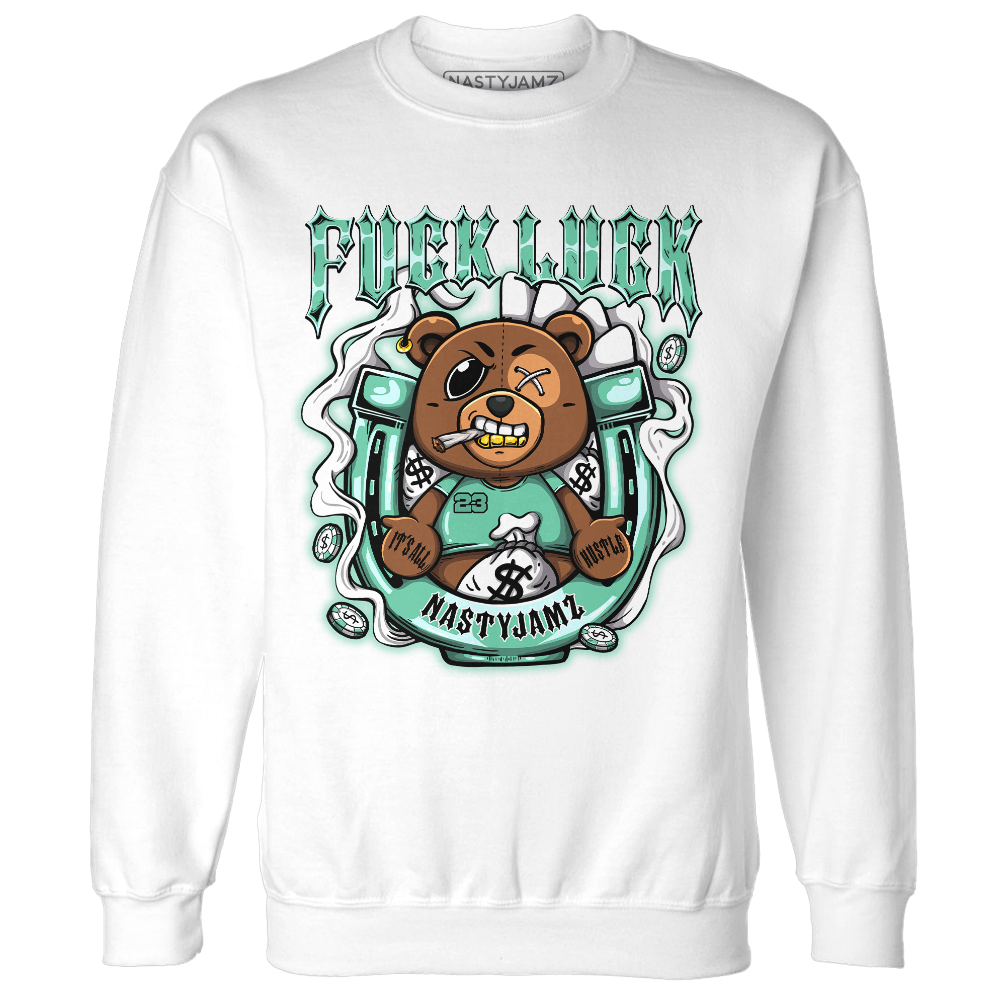 High OG Green Glow 1s Sweatshirt Match F Luck BER - NastyJamz