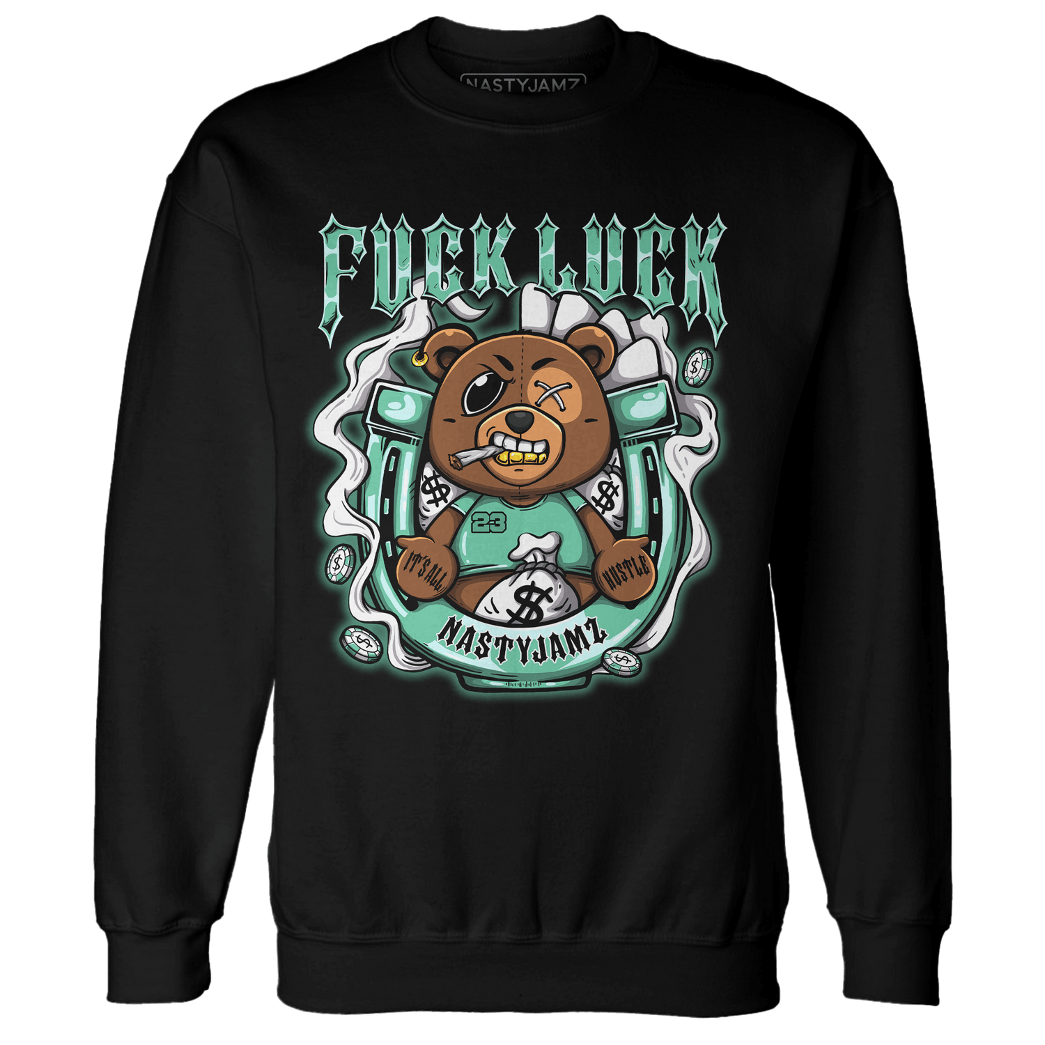High OG Green Glow 1s Sweatshirt Match F Luck BER - NastyJamz