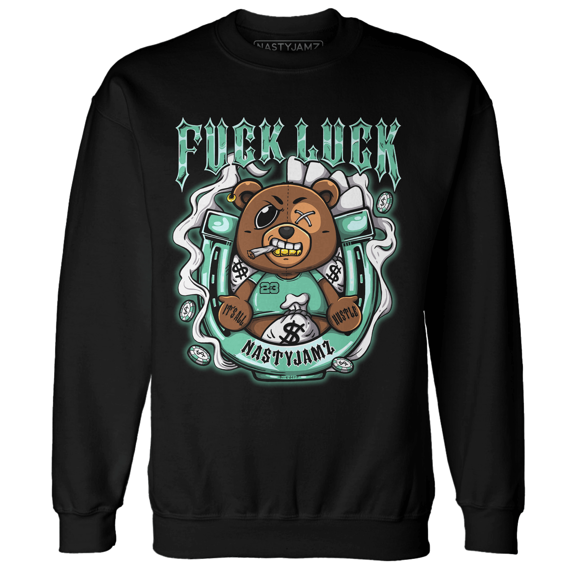 High OG Green Glow 1s Sweatshirt Match F Luck BER - NastyJamz