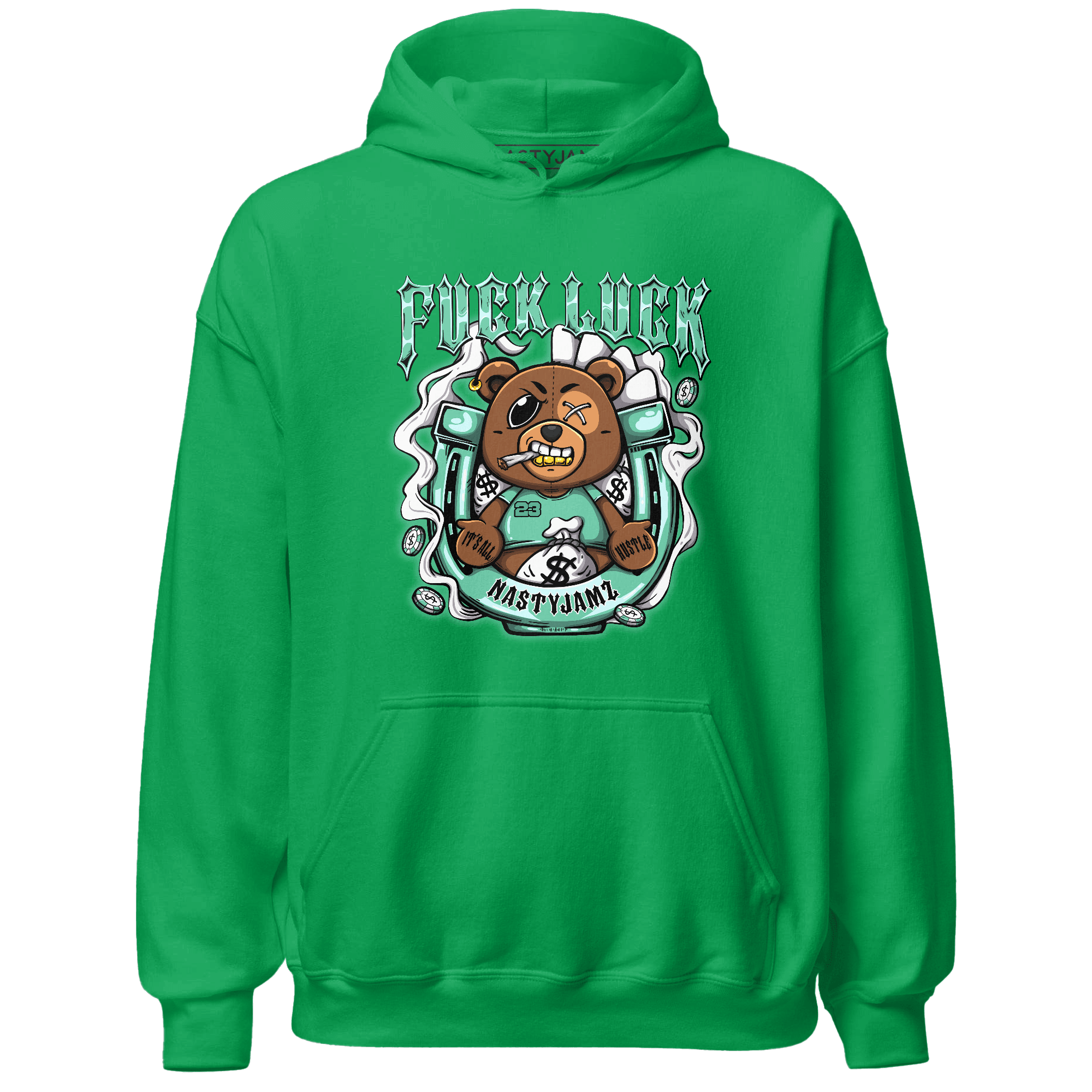 High OG Green Glow 1s Hoodie Match F Luck BER - NastyJamz