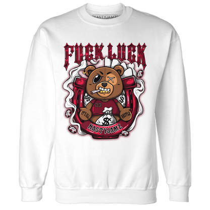 High White Team Red 1s Sweatshirt Match F Luck BER - NastyJamz