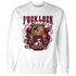 High White Team Red 1s Sweatshirt Match F Luck BER - NastyJamz