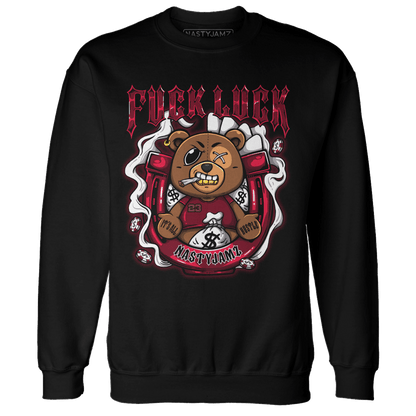 High White Team Red 1s Sweatshirt Match F Luck BER - NastyJamz
