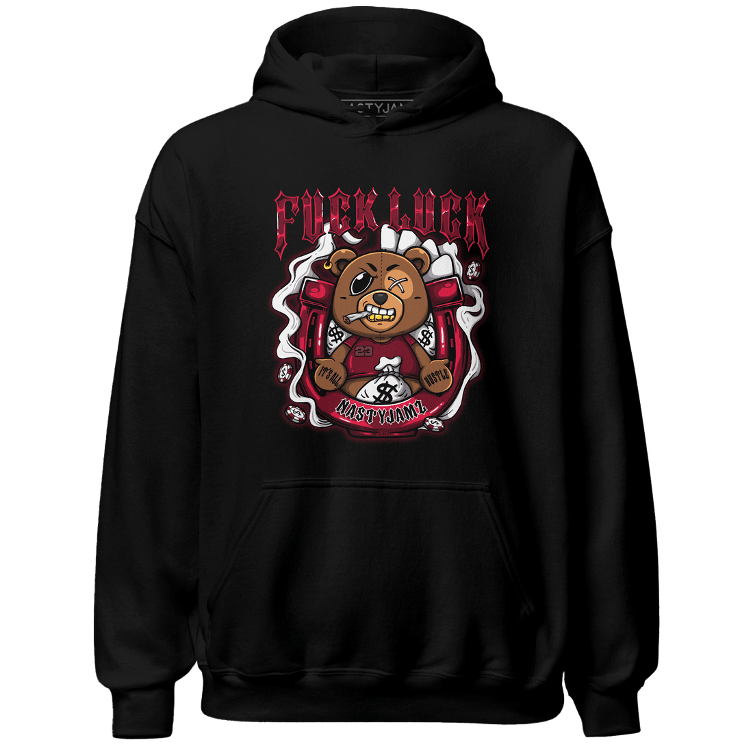 High White Team Red 1s Hoodie Match F Luck BER - NastyJamz