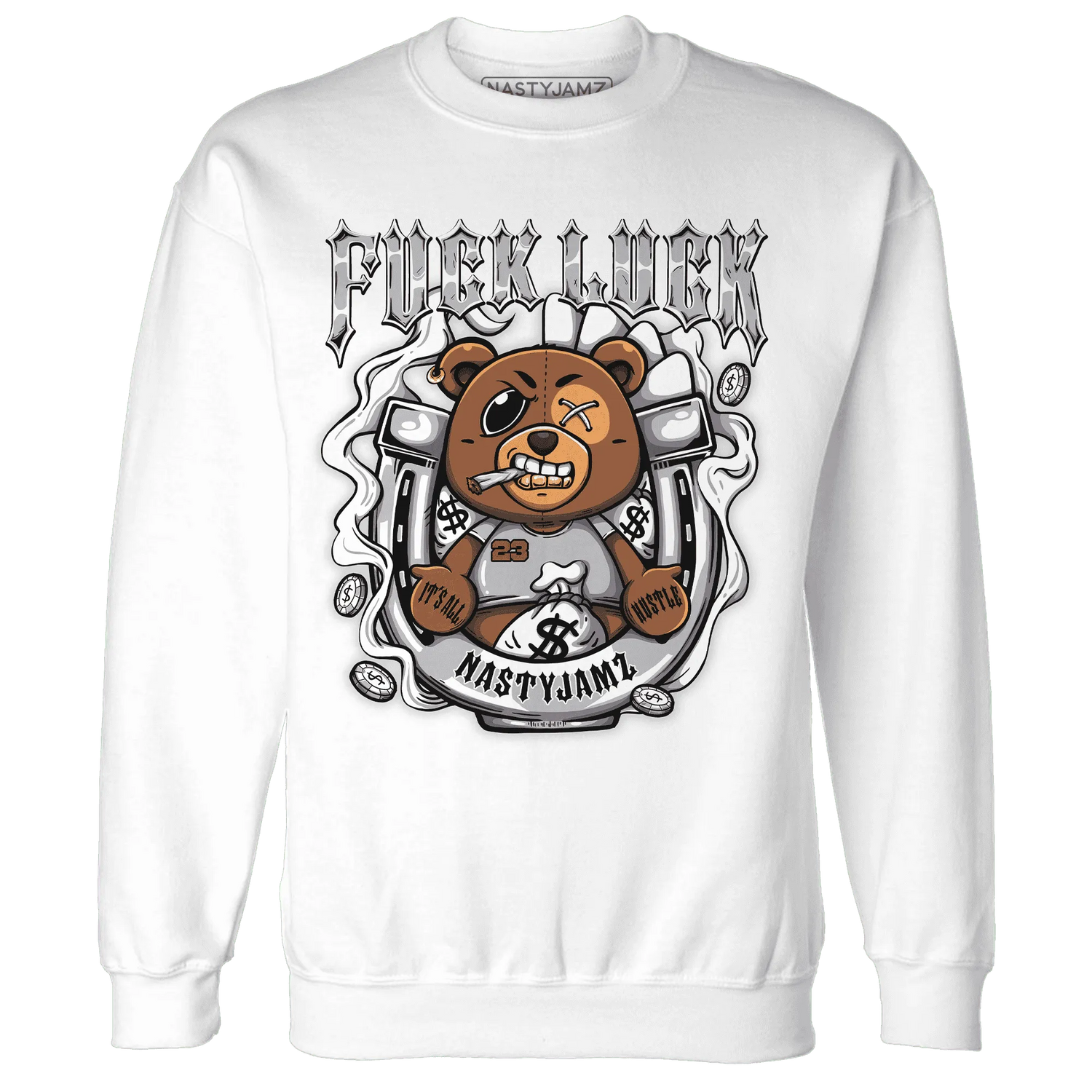 Cement-Grey-3s-Sweatshirt-Match-Fuck-Luck-BER