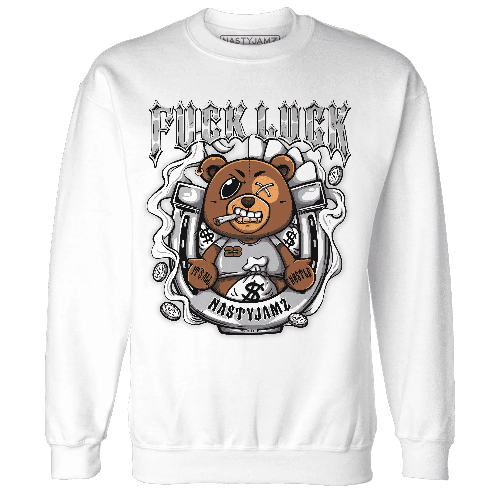 Cement-Grey-3s-Sweatshirt-Match-Fuck-Luck-BER