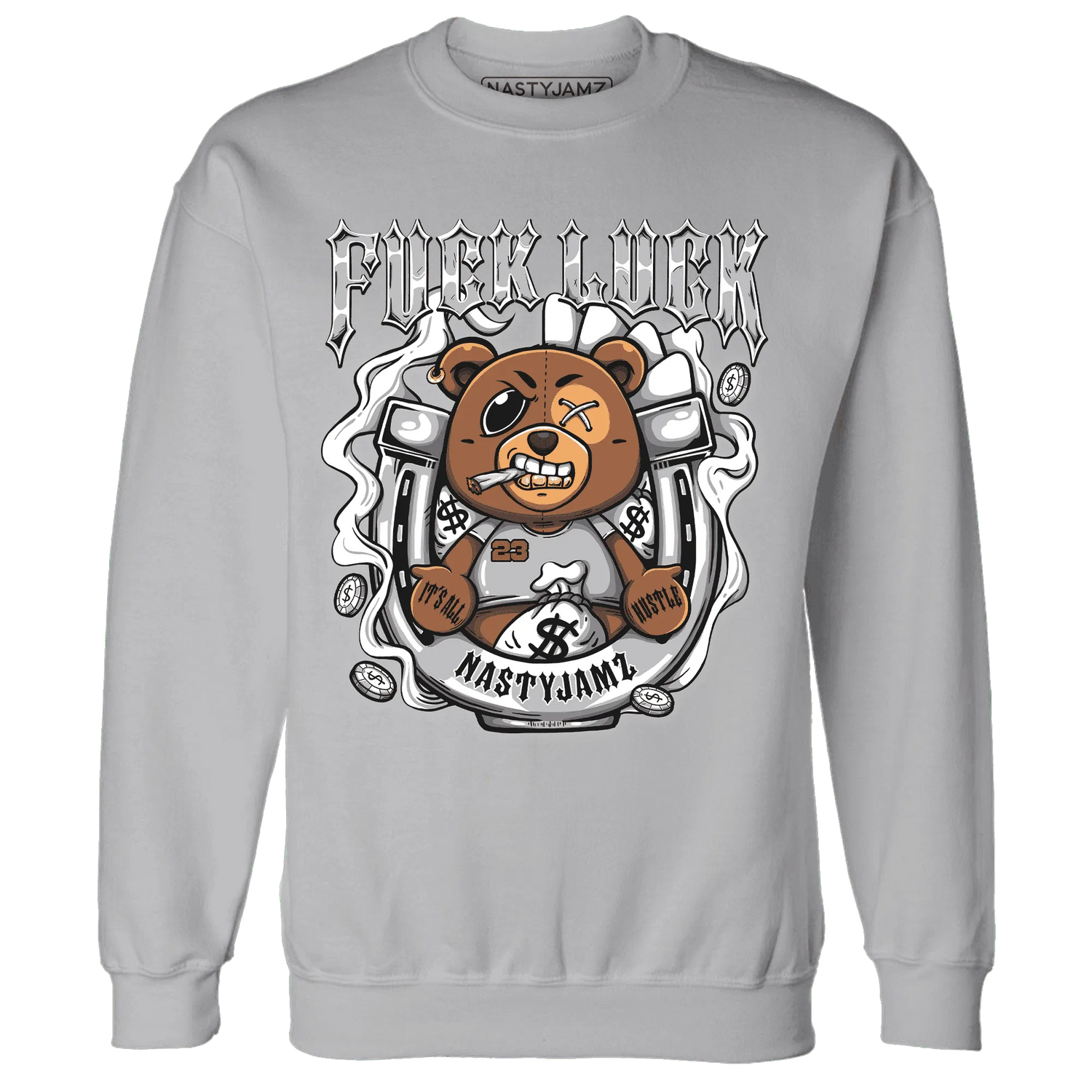 Cement-Grey-3s-Sweatshirt-Match-Fuck-Luck-BER