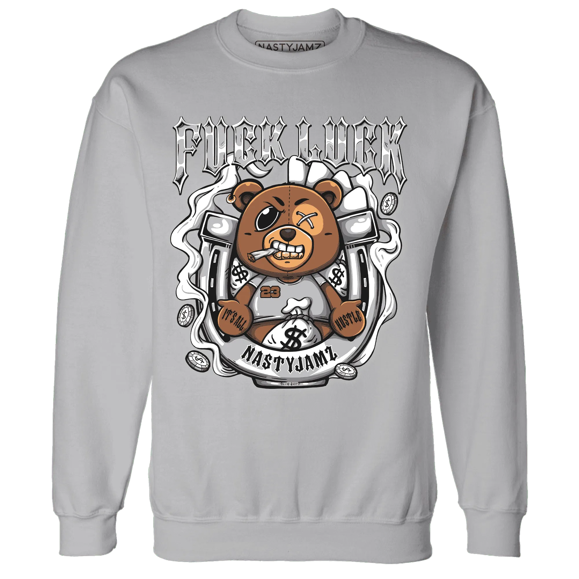 Cement-Grey-3s-Sweatshirt-Match-Fuck-Luck-BER