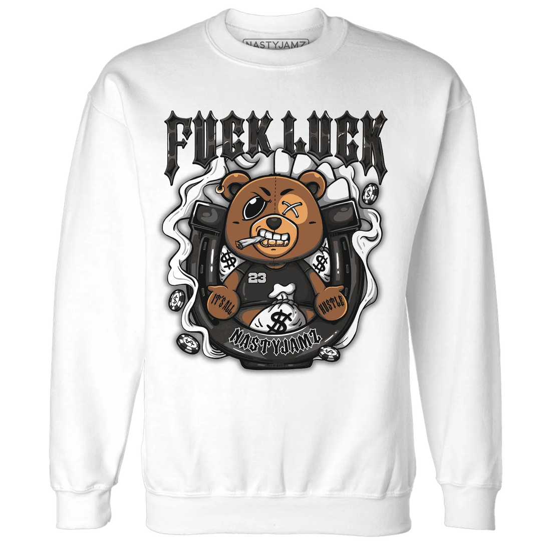 White-Thunder-4s-Sweatshirt-Match-Fuck-Luck-BER