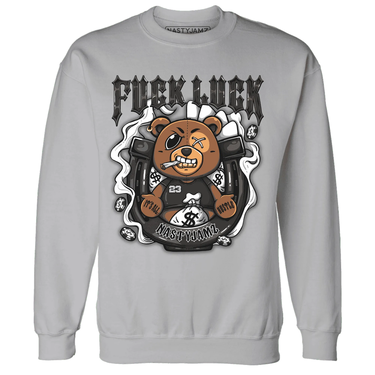 White-Thunder-4s-Sweatshirt-Match-Fuck-Luck-BER